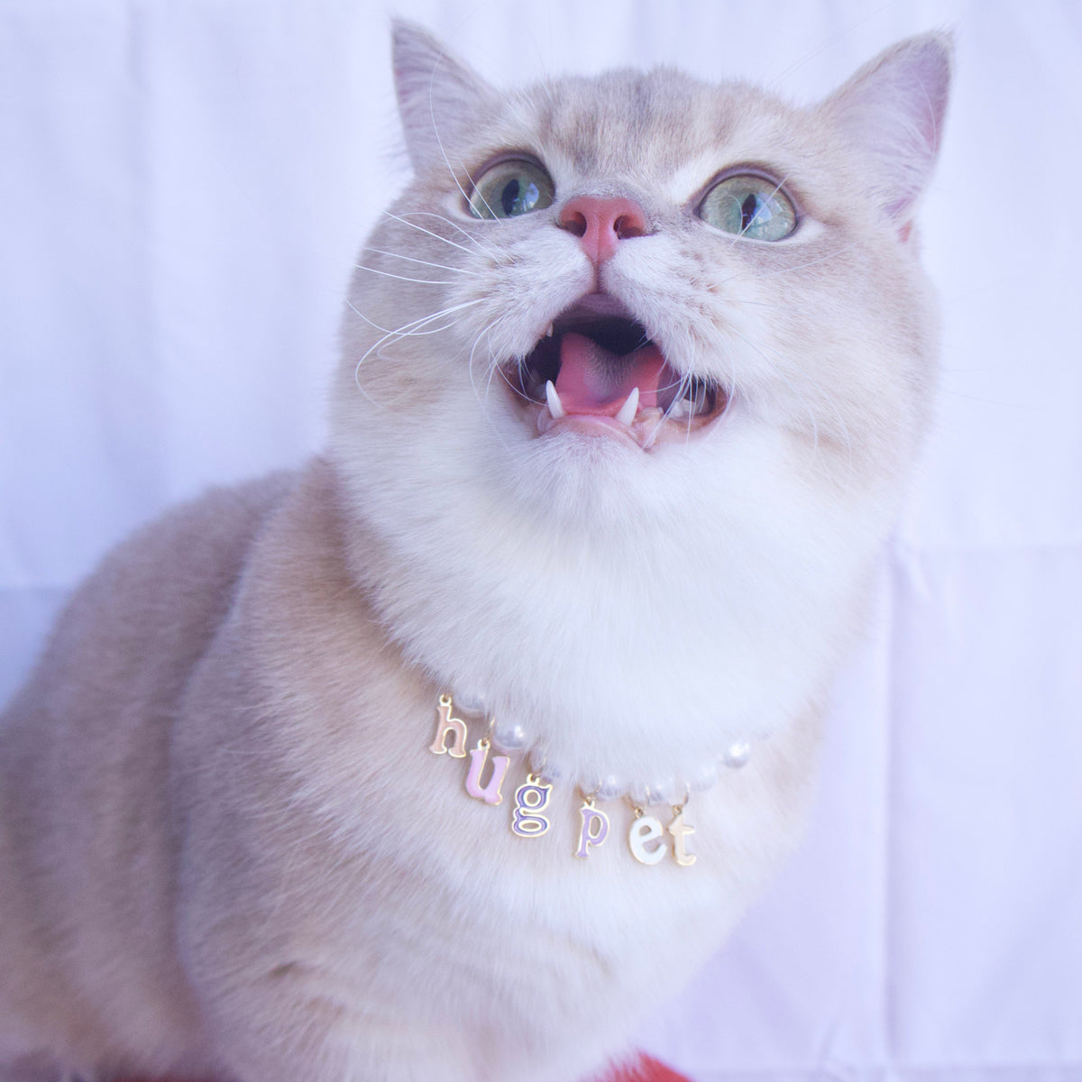 Customizable Faux Pearl Necklace for Cats